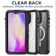 techplus Waterproof Magsafe Case for iPhone 14 Pro | Redpepper Protective Cover Waterproof MagSafe Case for iPhone 14 Pro Clear Back