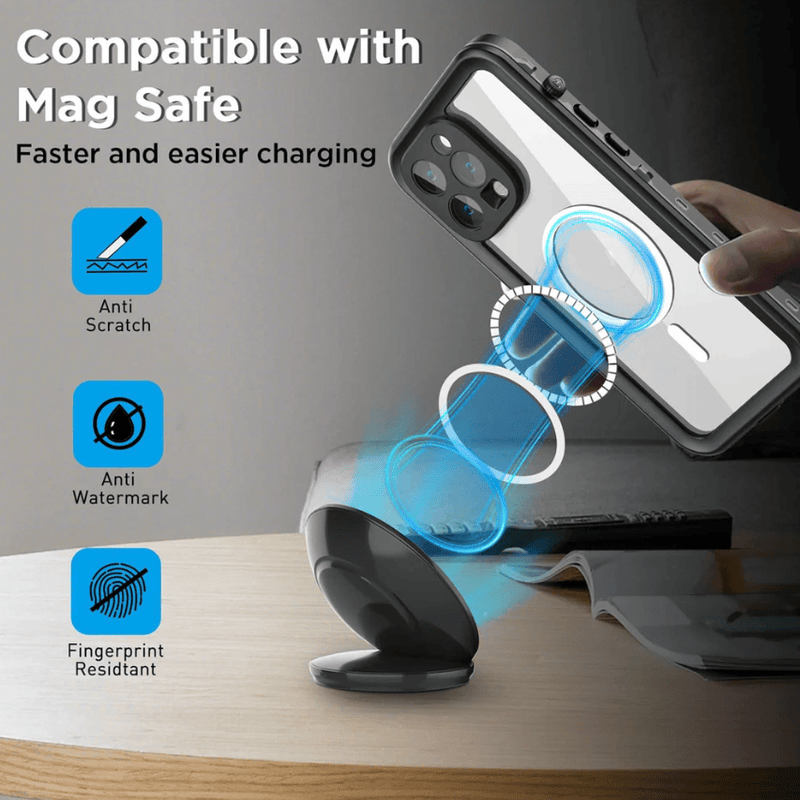 techplus MagSafe Waterproof Shockproof Case for iPhone 15 Pro Max | Redpepper TechPlus MagSafe Waterproof Case For iPhone 15 Pro Max