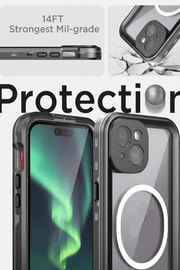 techplus Waterproof & Shockproof Case for iPhone 15 – Clear Protective Cover TechPlus Waterproof Shockproof Case for iPhone 15