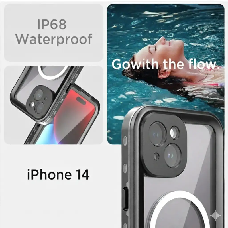 Waterproof Shockproof Case for iPhone 14 | Full Body Protective Cover by techplus