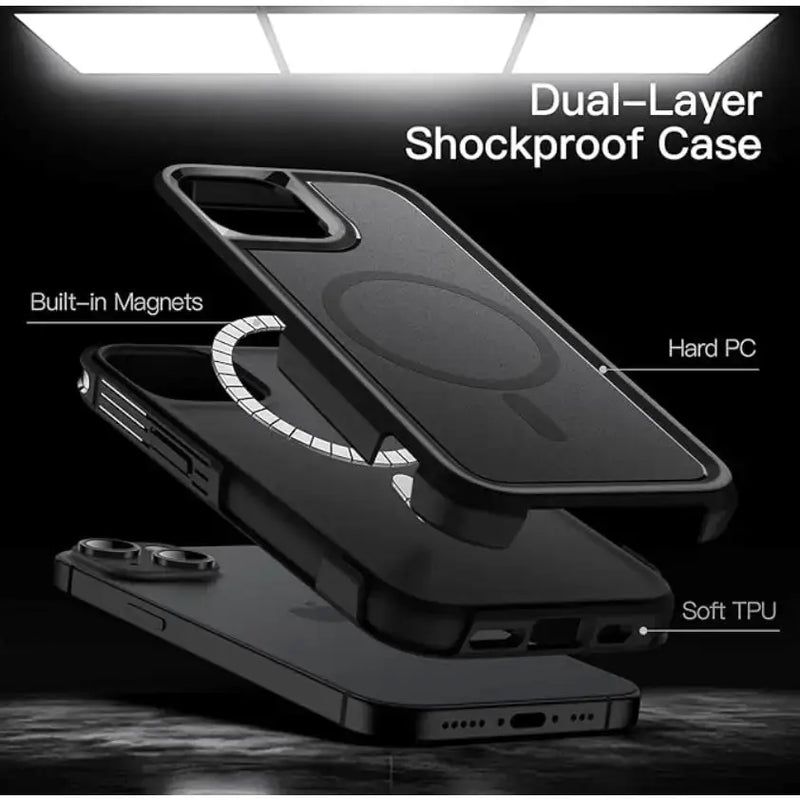 techplus iPhone 15 MagSafe Case – Rugged Shockproof Heavy Duty Cover TechPlus Iphone 15 MagSafe Case Rugged Shockproof