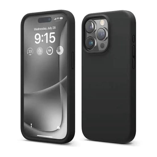 Silicone Case for iPhone 15 Pro (6.1”) (Black) by 9eight5
