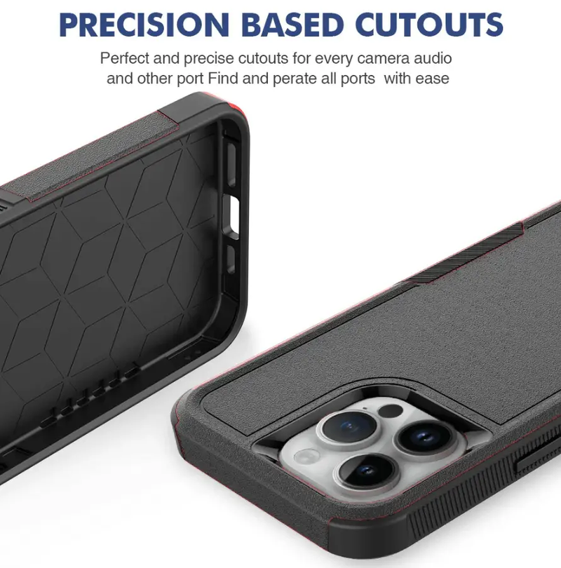 iPhone 15 Pro Dual Layer Armor Hard Case by techplus