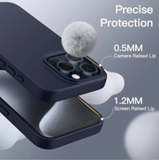 iPhone 14 Pro Silicone Case – Soft Protective Cover (Black, Blue, Red) by techplus