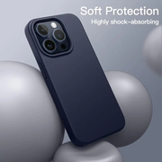 iPhone 14 Pro Silicone Case – Soft Protective Cover (Black, Blue, Red) by techplus