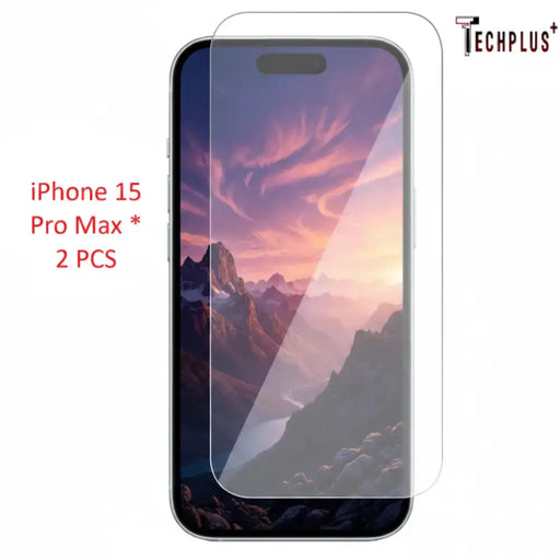 iPhone 15 Pro Max Glass Screen Protector (2 pack) by techplus