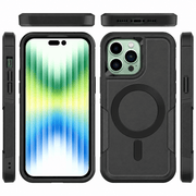 techplus Mobile Phone Case iPhone 15 Pro Max MagSafe Rugged Shockproof Case Heavy Duty Cover iPhone 15 Pro Max MagSafe Rugged Case Heavy Duty
