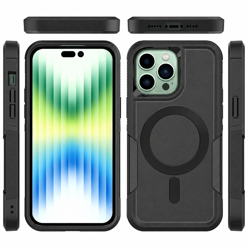 techplus Mobile Phone Case iPhone 15 Pro Max MagSafe Rugged Shockproof Case Heavy Duty Cover iPhone 15 Pro Max MagSafe Rugged Case Heavy Duty