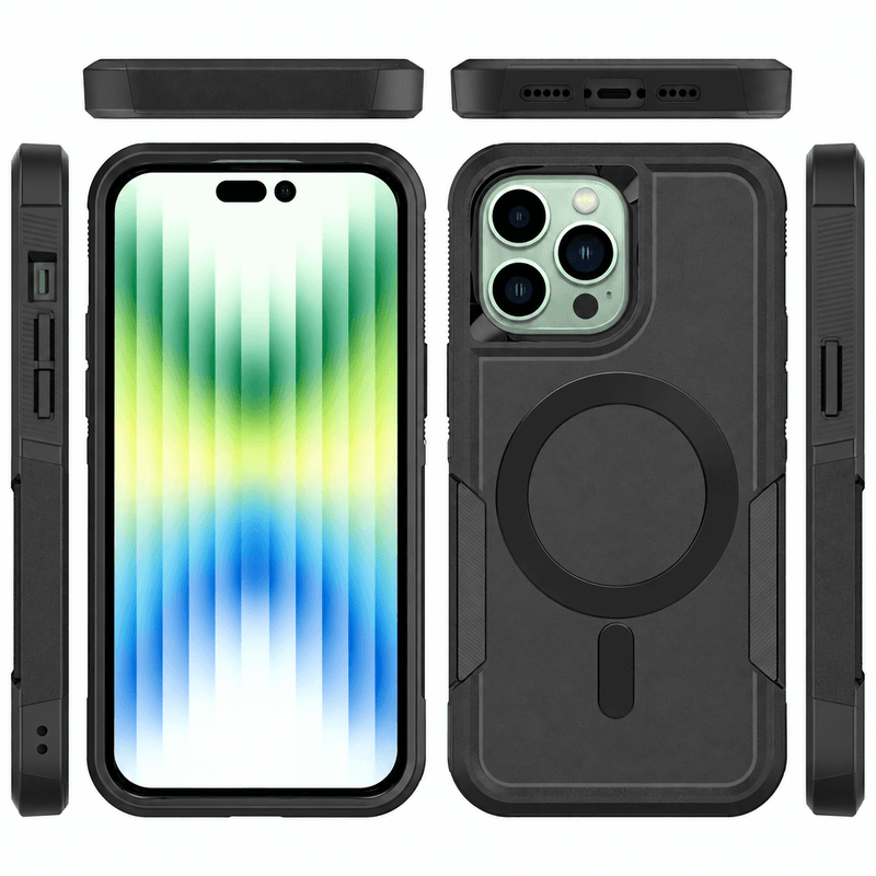 techplus Mobile Phone Case iPhone 15 Pro Max MagSafe Rugged Case for Protection iPhone 15 Pro Max MagSafe Rugged Case Heavy Duty