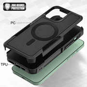 techplus Mobile Phone Case iPhone 15 Pro Max MagSafe Rugged Shockproof Case Heavy Duty Cover iPhone 15 Pro Max MagSafe Rugged Case Heavy Duty