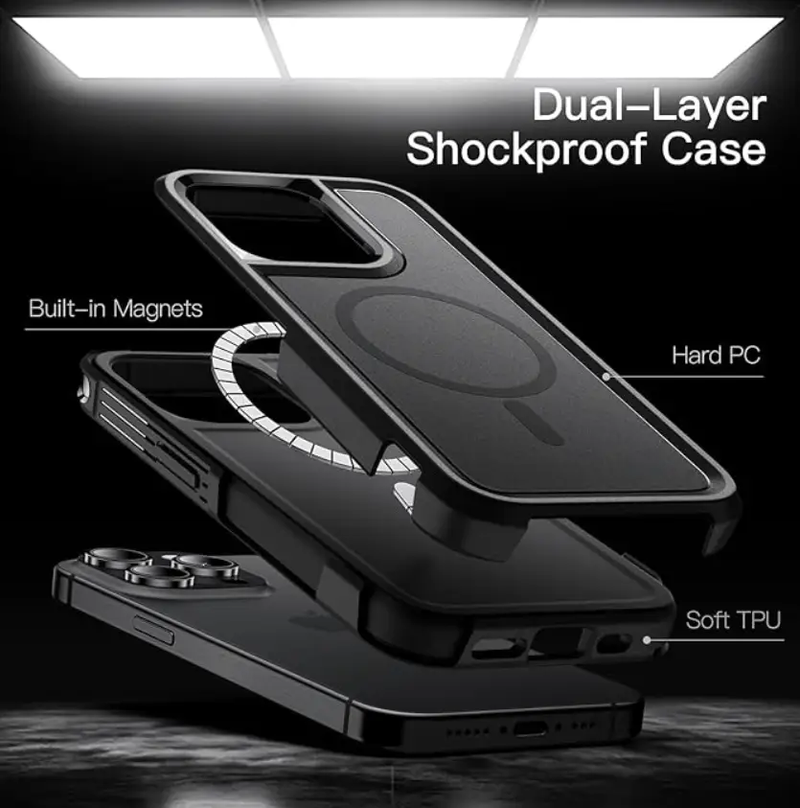 iPhone 13 Pro MagSafe Case – Rugged Shockproof Heavy Duty Cover by techplus