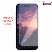 iPhone 15 Pro Max Glass Screen Protector (2 pack) by techplus