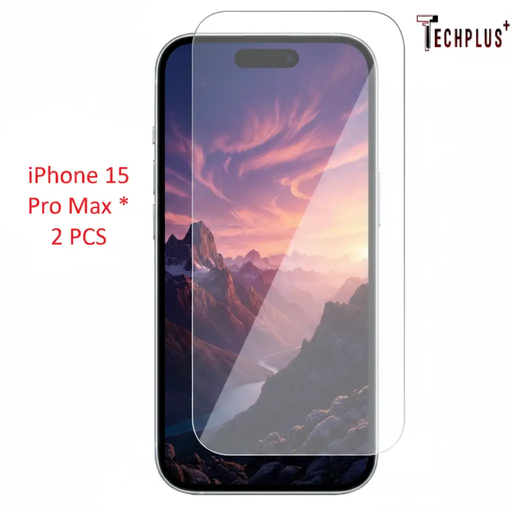 iPhone 15 Pro Max Glass Screen Protector (2 pack) by techplus