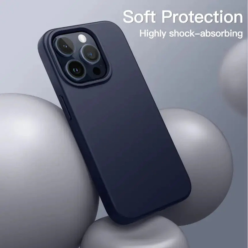 techplus iPhone 15 Pro Silicone Case – Soft Protective Cover (Black, Blue, Red) iPhone 15 Pro Silicone Case – Soft Protective Cover (Black, Blue, R...