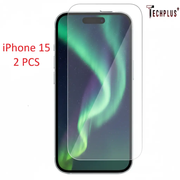 iPhone 15 Glass Screen Protector (2 pack) by techplus