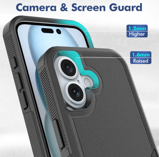 iPhone 16 Dual Layer Armor Hard Case by techplus