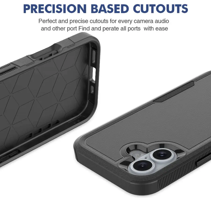 iPhone 16 Dual Layer Armor Hard Case by techplus