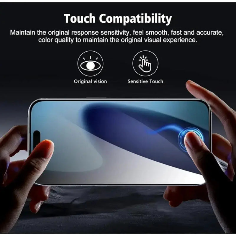 techplus Screen protector iPhone 16 Plus Privacy Tempered Glass Screen Protector (2 Pack) – 9H HD Anti-Spy, 2.5D Rounded Edge, Impact & Scratch Resistant iPhone 16 Plus Privacy Tempered Glass Screen Protector