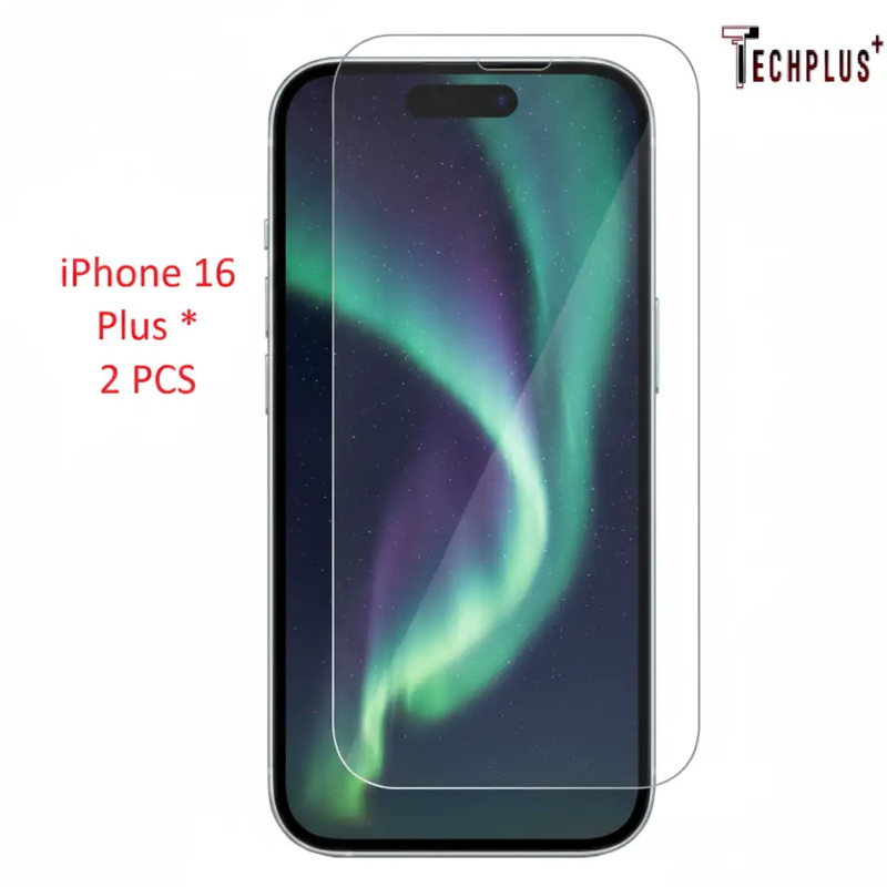 iPhone 16 Plus Glass Screen Protector (2 pack) by techplus