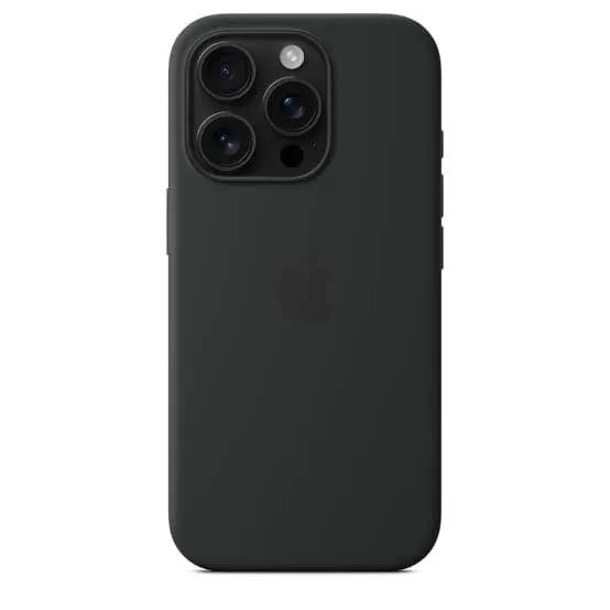 Black Silicone Case for iPhone 16 Pro (6.1”) by 9eight5