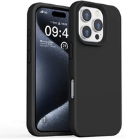 iPhone 16 Pro Silicone Case – Soft Protective Cover (Black, Blue, Red) by techplus