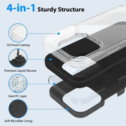 iPhone 16 Pro Silicone Case – Soft Protective Cover (Black, Blue, Red) by techplus