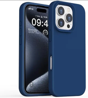 iPhone 16 Pro Max Silicone Case – Soft Protective Cover (Black, Blue, Red) by techplus