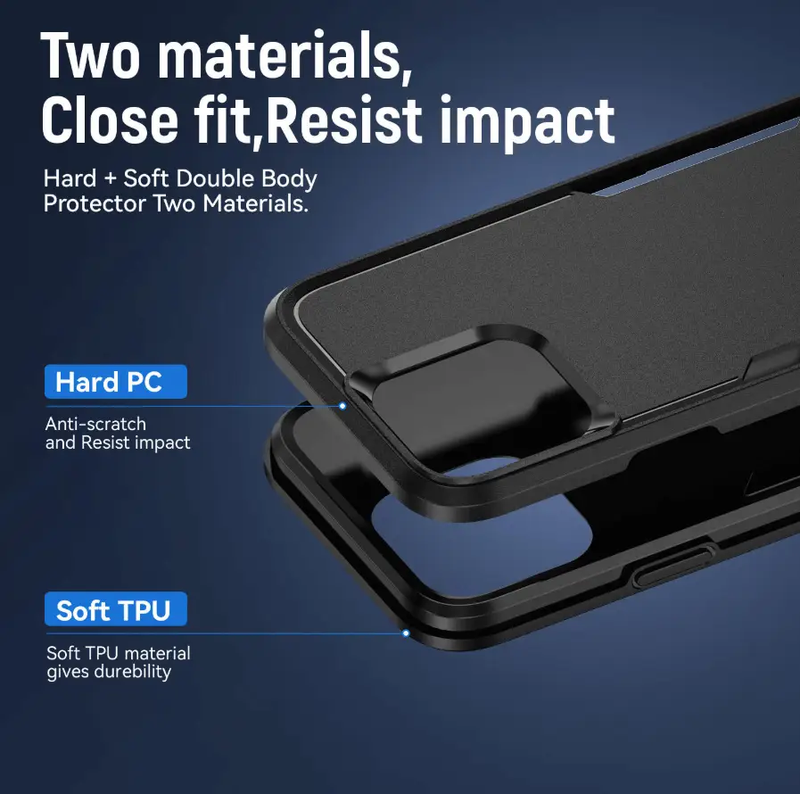 iPhone 16 Pro Max Dual Layer Armor Hard Case by techplus