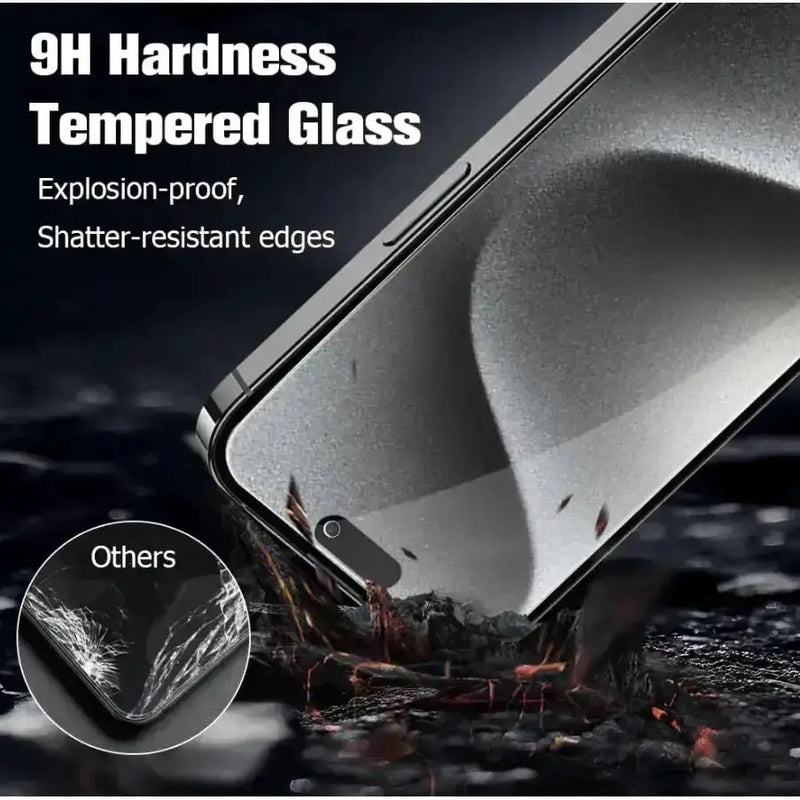 techplus Screen protector iPhone 16 Pro Max Privacy Tempered Glass Screen Protector – 9H HD Anti-Spy, 2.5D Rounded Edge, Impact & Scratch Resistant TechPlus iPhone 16 Pro Max Privacy Screen Protector 9H