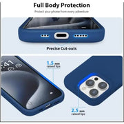 techplus iPhone 16 Pro Max Silicone Case – Soft Protective Cover (Black, Blue, Red) iPhone 16 Pro Max Silicone Case – Soft Protective Cover (Black, Blu...