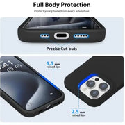 techplus iPhone 16 Pro Max Silicone Case – Soft Protective Cover (Black, Blue, Red) iPhone 16 Pro Max Silicone Case – Soft Protective Cover (Black, Blu...