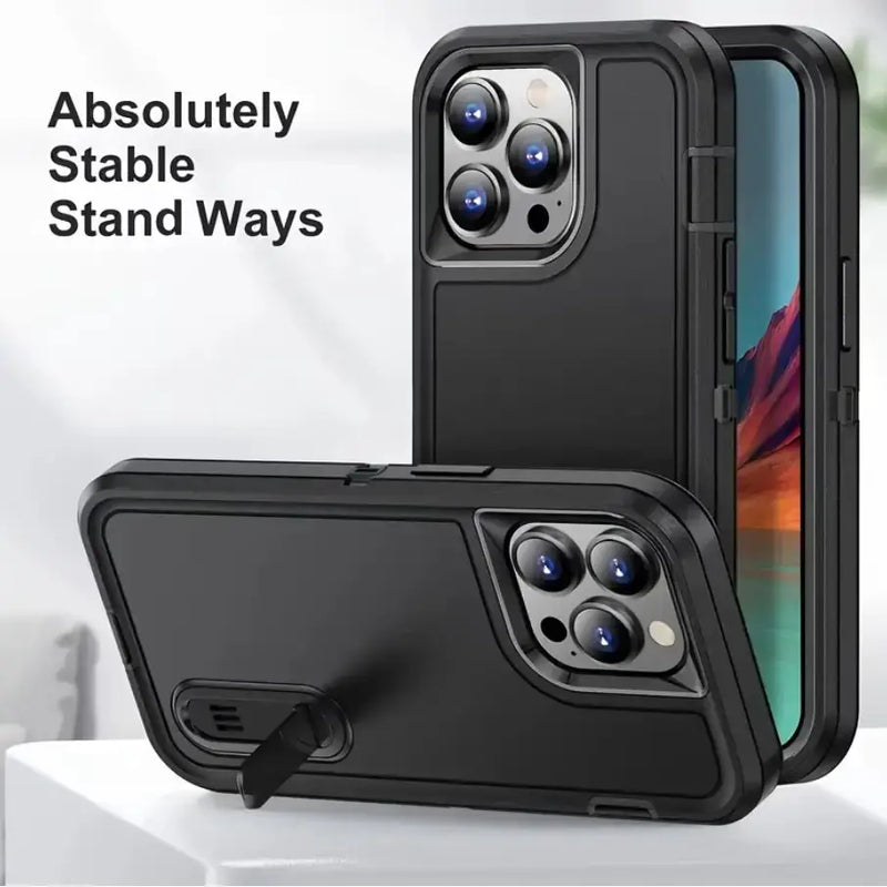 techplus Mobile Phone Case IPhone 16 Pro Max Triple Layer Armor Hard Case with Kickstand IPhone 16 Pro Max Triple Layer Armor Hard Case with Kickstand...
