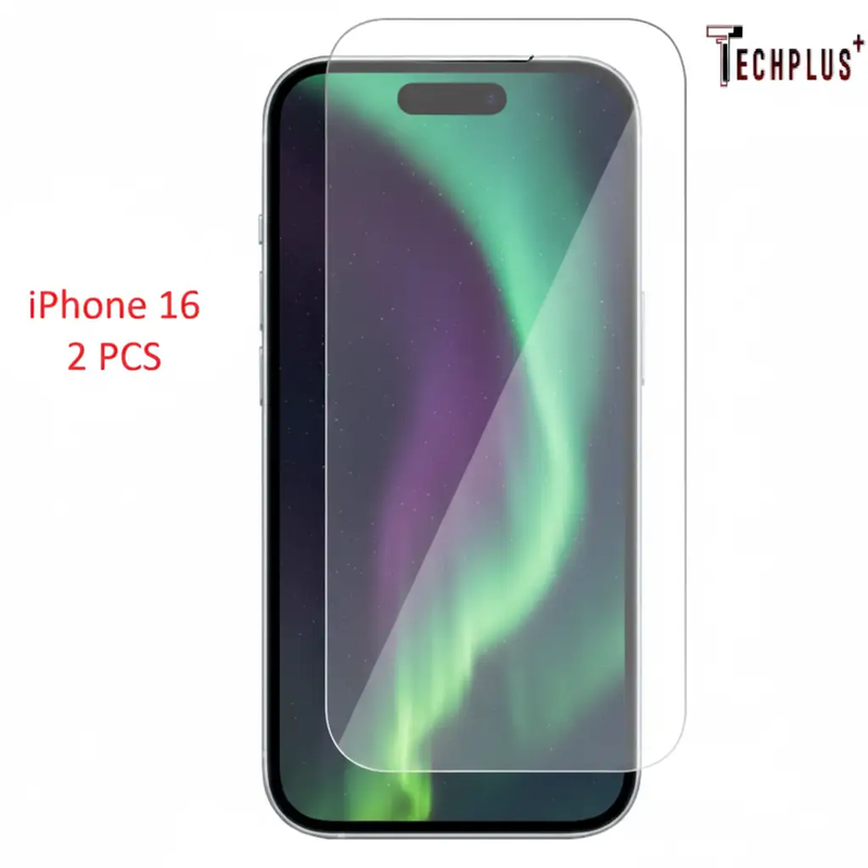 iPhone 16 Glass Screen Protector (2 pack) by techplus