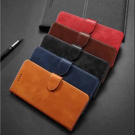 iPhone 16 Wallet Case – Slim Leather Flip Cover with Card Holder by techplus