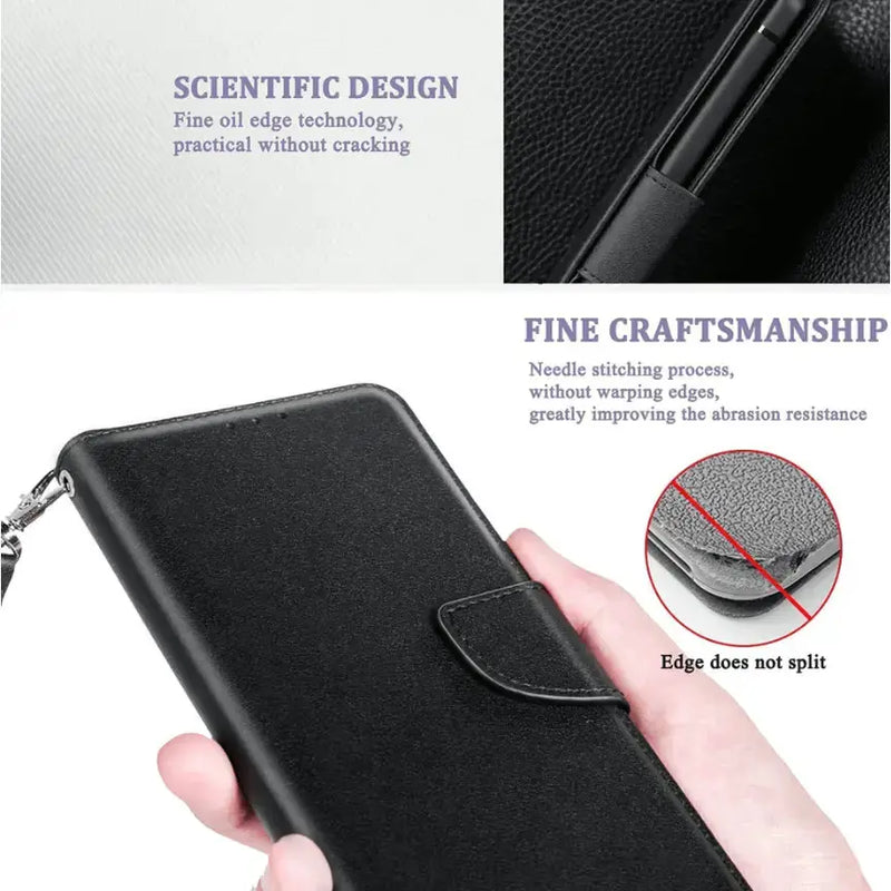 techplus iPhone 16 Wallet Case – Slim Leather Flip Cover with Card Holder iPhone 16 Wallet Case Slim Leather Flip Cover