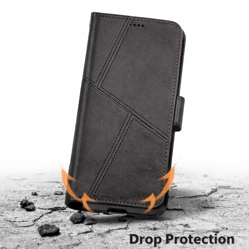 techplus Mobile Phone Case iPhone 11 Pro Max Flip Wallet Case Cowhide Finish Dot Pattern – 3 Card Slot & Back Magnet Closure iPhone 11 Pro Max Flip Wallet Case Cowhide Finish Dot Pattern – 3 C...