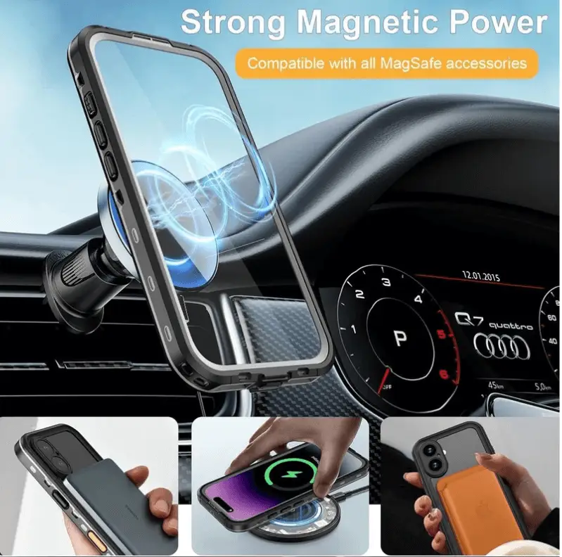 Redpepper Waterproof MagSafe Case for iPhone 17 | Shockproof Cover by techplus