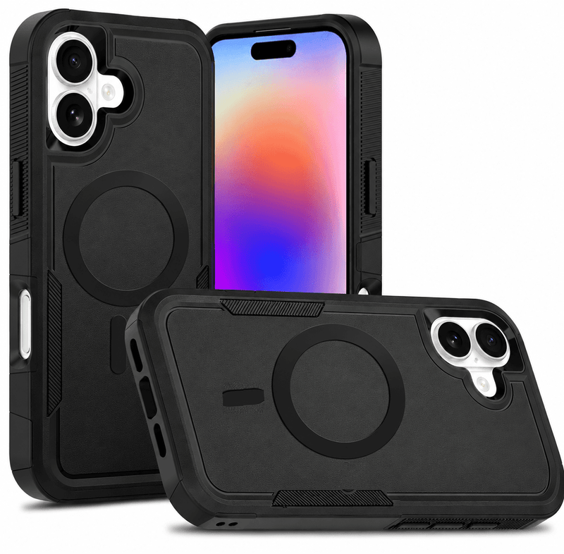 techplus iPhone 17 MagSafe Rugged Case Heavy Duty Shield With Stand Ring iPhone 17 MagSafe Rugged Case With Stand Ring