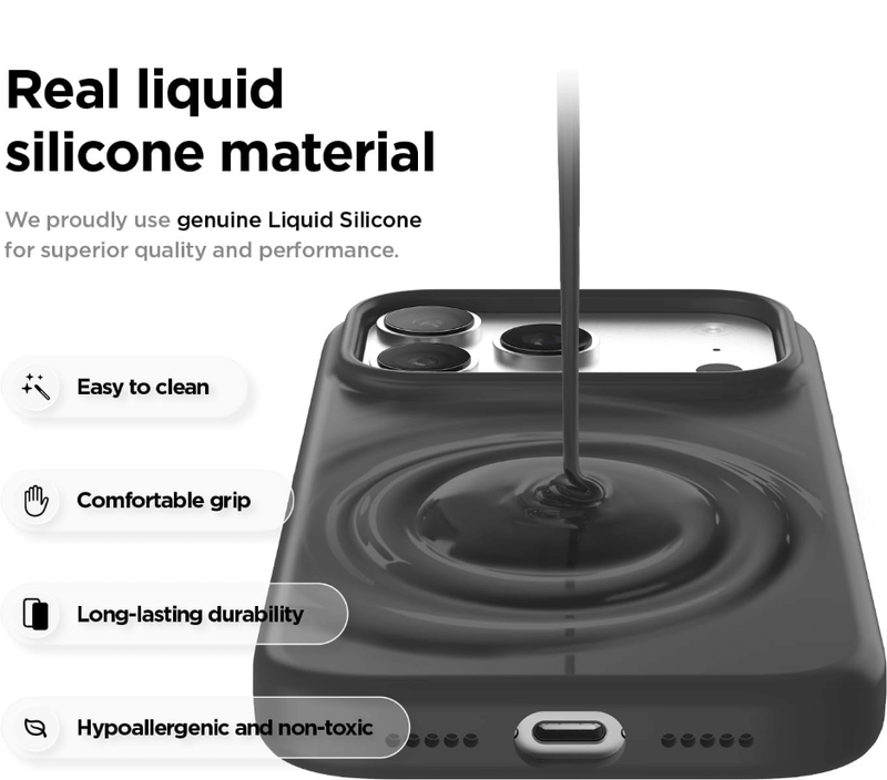 techplus iPhone 18 Pro Max Black Silicone Case – Soft Protective Cover iPhone 18 Pro Max Black Silicone Case – Soft Protective Cover