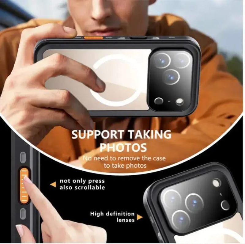 techplus Waterproof & Shockproof Case for iPhone 18 Pro Max – Clear Protective Cover Waterproof & Shockproof Case for iPhone 18 Pro Max – Clear Protective Cover