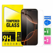 techplus Screen protector Iphone 17 Pro Max Clear Tempered Glass Screen Protector (2 Pack) – 9H HD, 2.5D Rounded Edge, Impact & Scratch Resistant Iphone 17 Pro Max Screen Protector 2 Pack 9H Glass