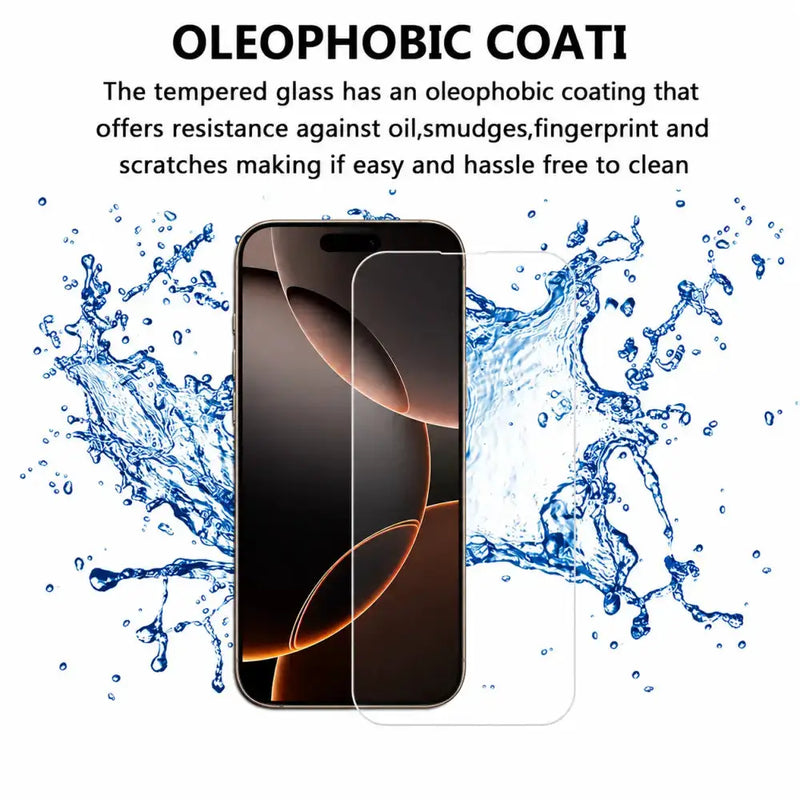 techplus Screen protector Iphone 17 Pro Max Clear Tempered Glass Screen Protector (2 Pack) – 9H HD, 2.5D Rounded Edge, Impact & Scratch Resistant Iphone 17 Pro Max Screen Protector 2 Pack 9H Glass