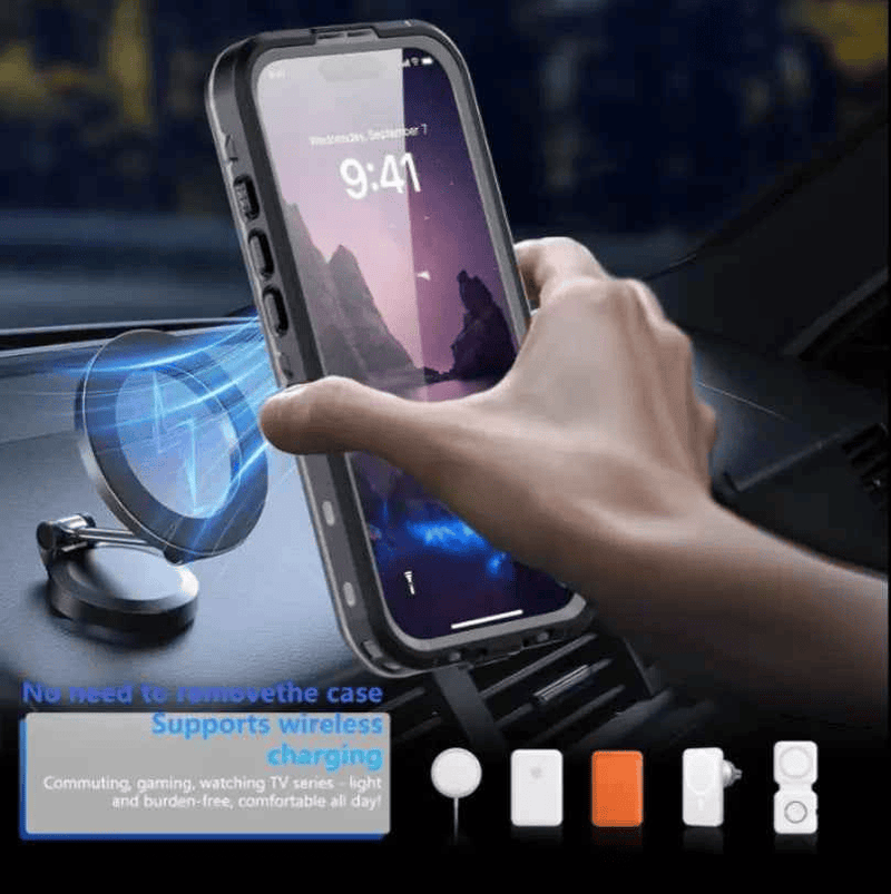 techplus Waterproof & Shockproof Case for iPhone 17 Pro Max – Clear Protective Cover Waterproof Shockproof Clear Case for iPhone 17 Pro Max