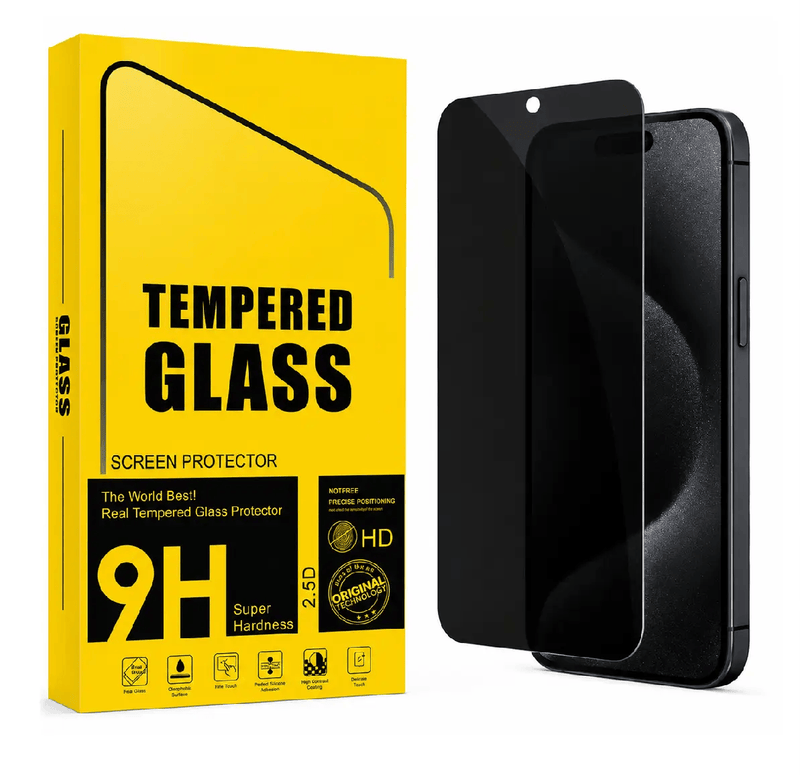 techplus iPhone 15 Plus Privacy Tempered Glass Screen Protector 9H Anti Spy iPhone 15 Plus Privacy Screen Protector 9H Glass