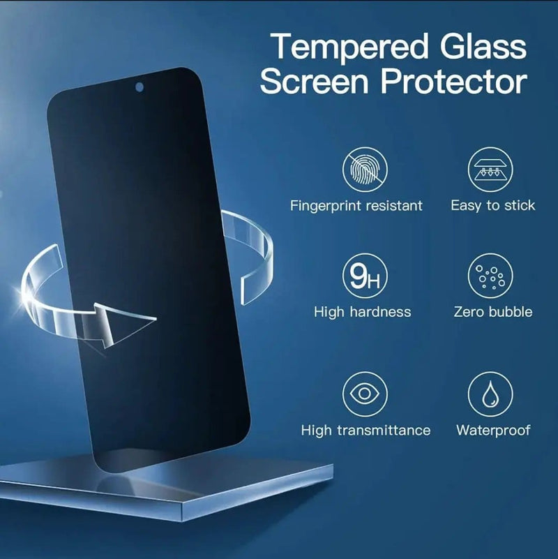 techplus iPhone 15 Plus Privacy Tempered Glass Screen Protector 9H Anti Spy iPhone 15 Plus Privacy Screen Protector 9H Glass