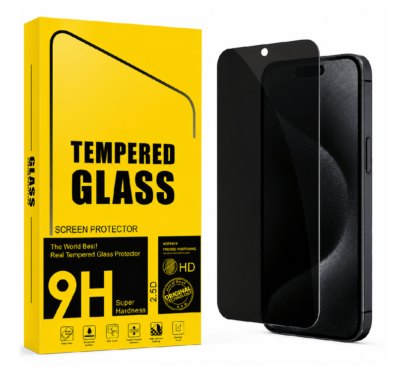 techplus iPhone 18 Pro Privacy Tempered Glass Screen Protector – 9H HD Anti-Spy, 2.5D Rounded Edge, Impact & Scratch Resistant iPhone 18 Pro Privacy Tempered Glass Screen Protector – 9H HD Anti-Spy, 2.5D Rounded Edge, Impact & Scratch Resistant