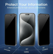 techplus iPhone 17 Privacy Tempered Glass Screen Protector 2 Pack 9H Anti Spy IPhone 17 Privacy Tempered Glass Screen Protector Pack