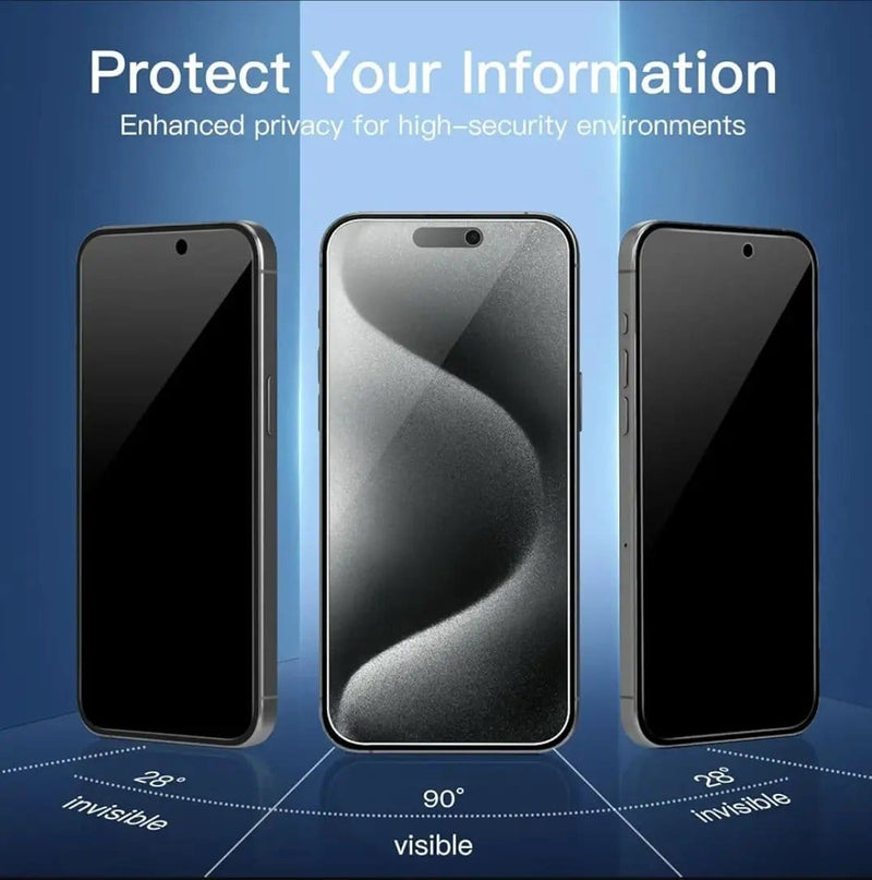 techplus iPhone 17 Privacy Tempered Glass Screen Protector 2 Pack 9H Anti Spy IPhone 17 Privacy Tempered Glass Screen Protector Pack
