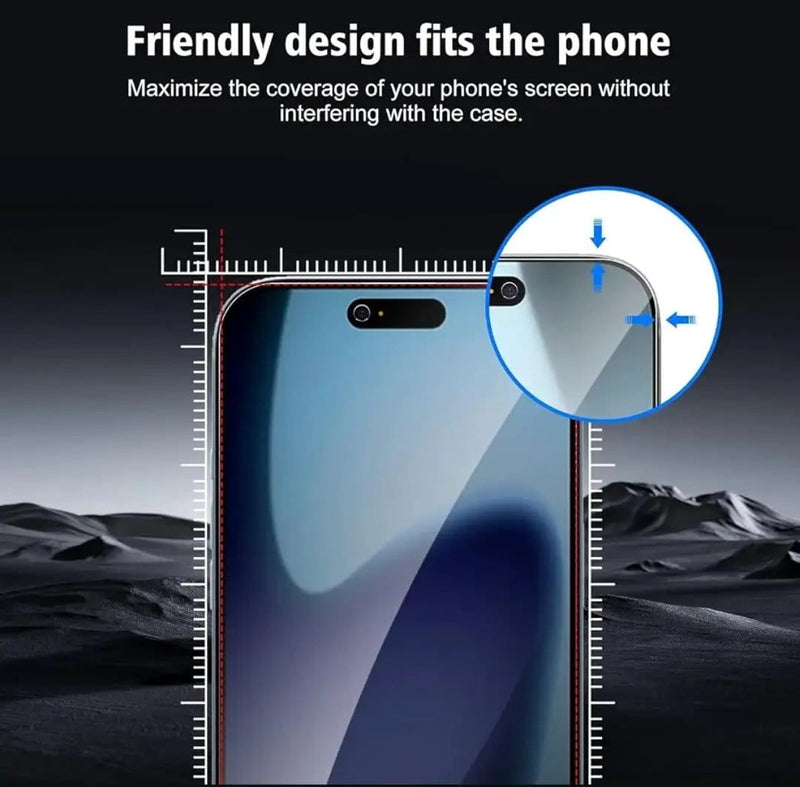 techplus iPhone 16 Pro Max Privacy Tempered Glass Screen Protector 2 Pack 9H Anti Spy iPhone 16 Pro Max Privacy Screen Protector 2 Pack 9H