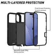 techplus Mobile Phone Case iPhone 18 Pro Triple Layer Armor Hard Case iPhone 18 Pro Triple Layer Armor Hard Case